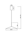 CALICE * COLGANTE GRANDE LED 1L - BLANCO